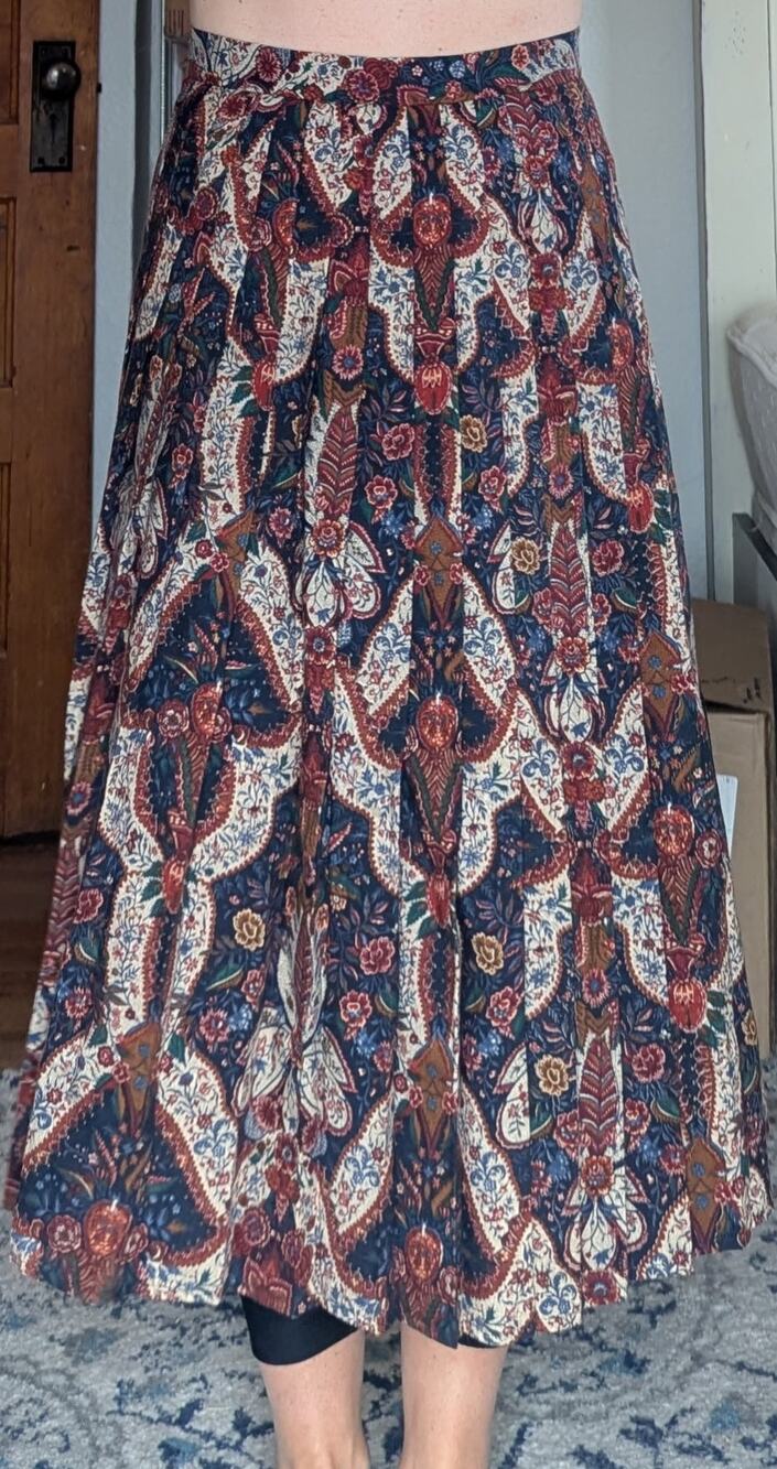 Vintage Lillie Rubin x Oscar de la Renta Paisley Maxi Boho cottagecore peasant
